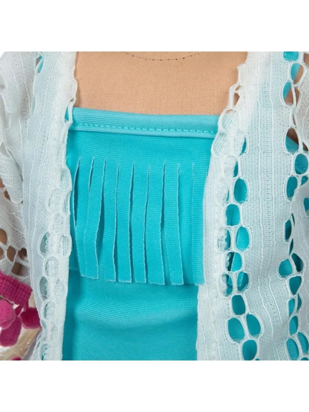 18 Inch Doll Swimming Outfit Set - Swimsuit, Hat, Sunglasses, Handbag & Ring